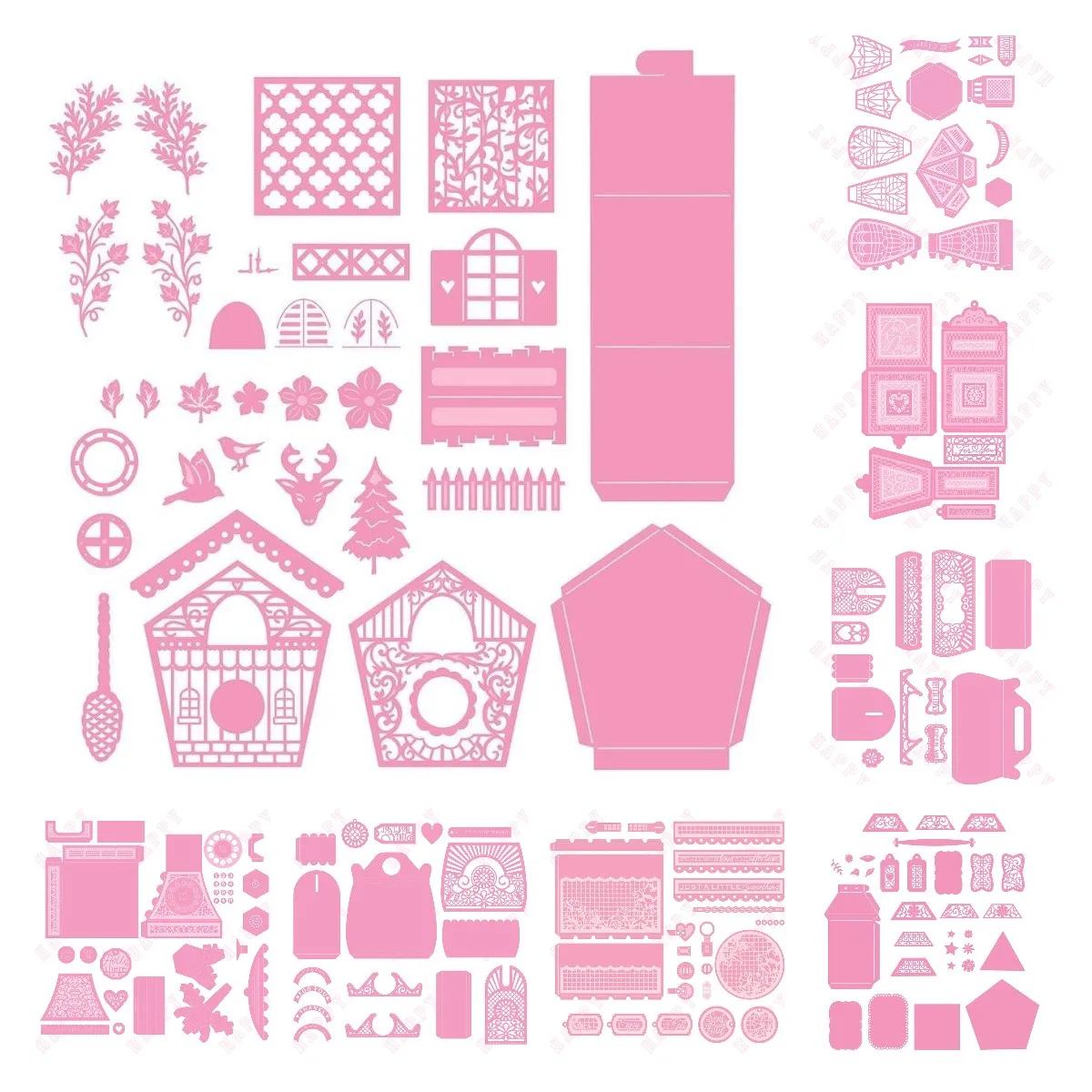 

2022 Arrival New Small Houses And Various Retro Different Styles Of Bags Die Moulds Scrapbook Diary Paper Making Cutting Crafts