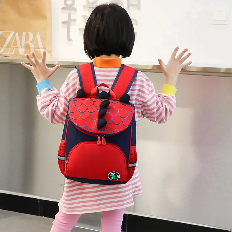 New Style Schoolbag Cartoon Dinosaur Children Backpack Kindergarten Schoolbag Boys and Girls Baby Large Capacity