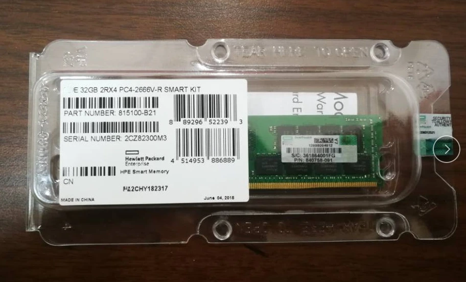 

Серверная Память RAM 815100-B21 850881-001 32G DDR4 2666 REG 840758-091