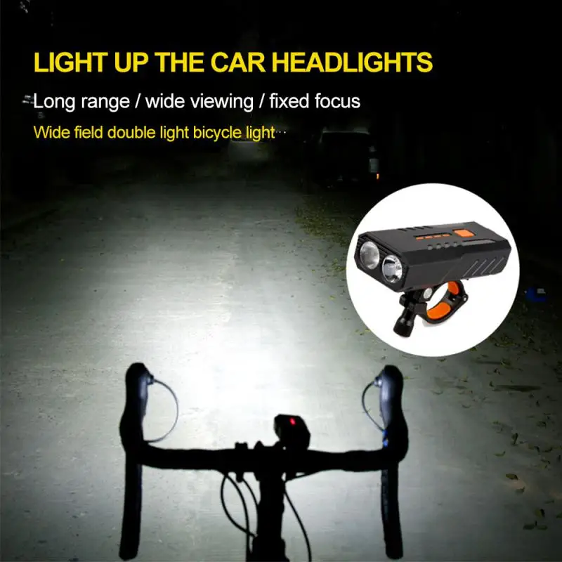 

LED Bike Light Rechargeable Bicycle Light Flashlight Front And Back Rear Light For Outdoor MTB Road Cycling As Power Bank