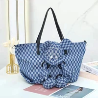 fashion tote bag for women large capacity shopper bag designer handbags high quality chessboard luxury bags