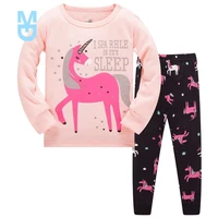 new unicorn girls pajamas set kids baby spring autumn sweet suit cartoon infantil children sleepwear clothes