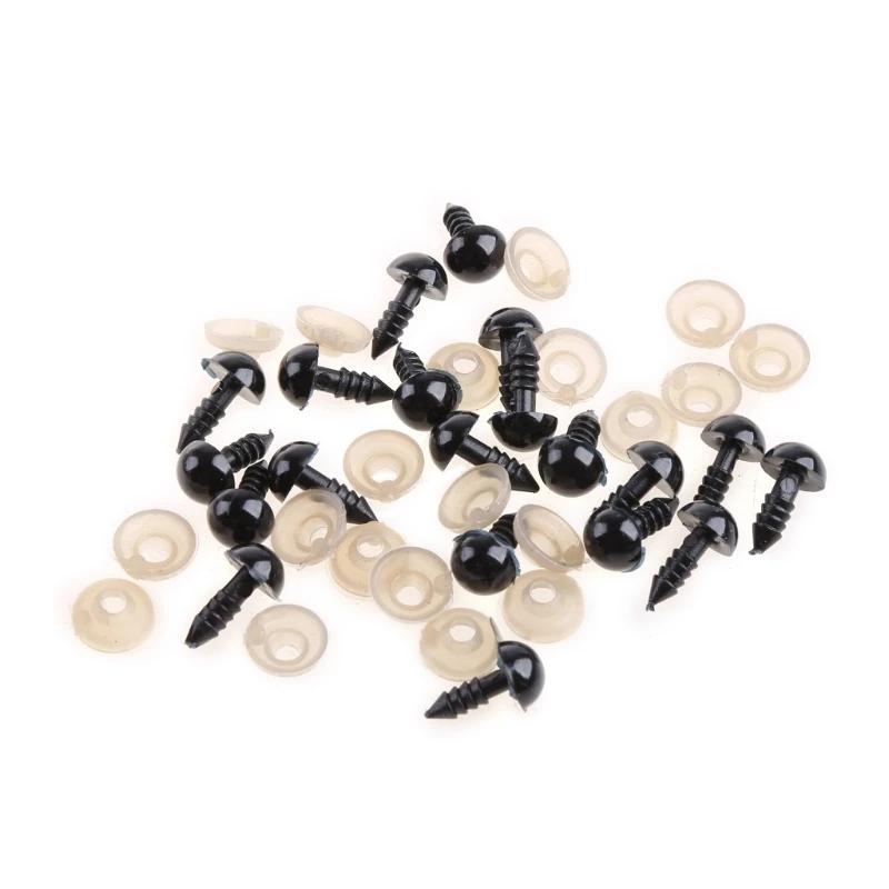 

20pcs 6-20mm Black Plastic Safety Eyes For Teddy Bear/Dolls/Toy Animal/Felting