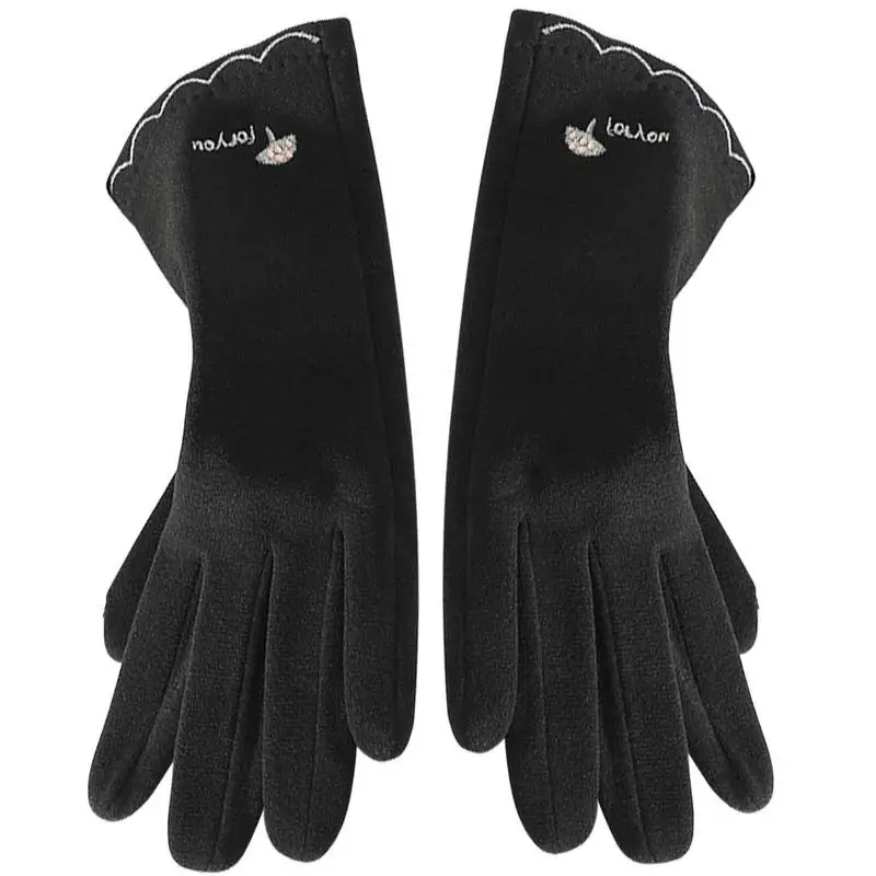 

Теплые женские классические эластичные перчатки для сенсорных экранов, Зимние перчатки для сенсорных экранов