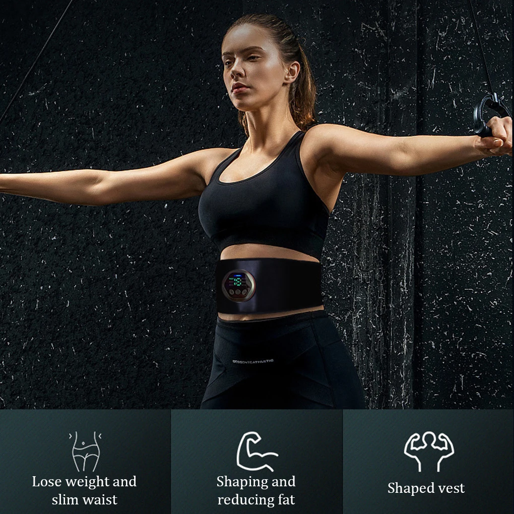 

Electric Abs Trainer Digital USB Charging Button Control Muscle Stimulators