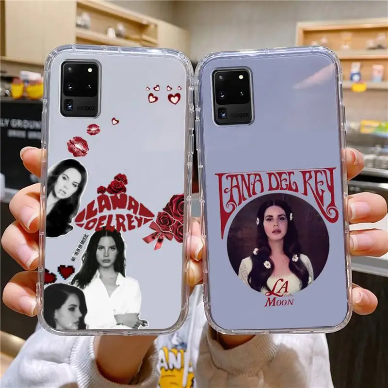 

Sexy Singer Model Lana Del Rey Phone Case For Samsung Galaxy S10 S10e A70 Edge S22 S23 Plus Ultra Note10 Transparent Cove