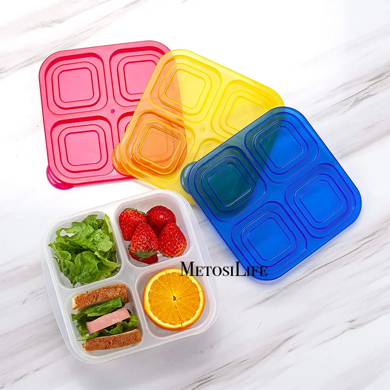 Пластиковый контейнер для закусок Bento многоразовые герметичные контейнеры еды с