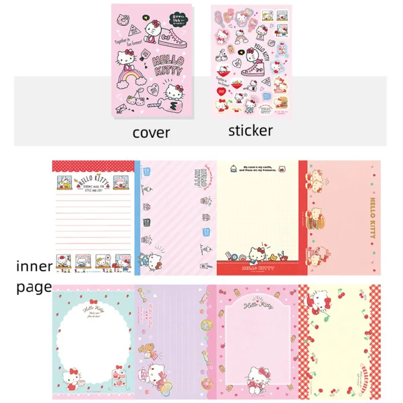 

Милый блокнот Hellokittys пятно Sanrios мультфильм Littletwinstars книжка-раскраска блокнот девушка сердце вставить этот ученический учебник