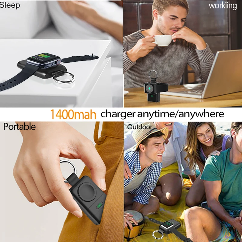 charger for apple watch 7 type c portable 1400mah magnetic wireless charging for apple watch 6 5 4 3 iwatch usb charger raugee free global shipping