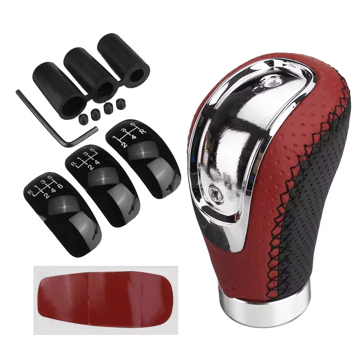 

5/6 Speed Gear Shift Knob Shifter Lever Handle Stick PU Leather Auto Accessories For All Manual Car