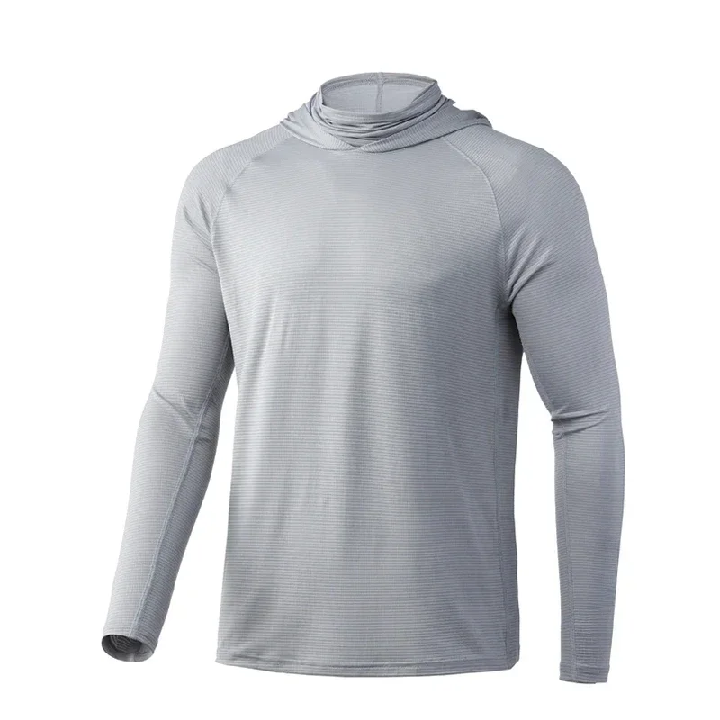 Толстовка с капюшоном рубашки для рыбалки Быстросохнущий свитшот длинным