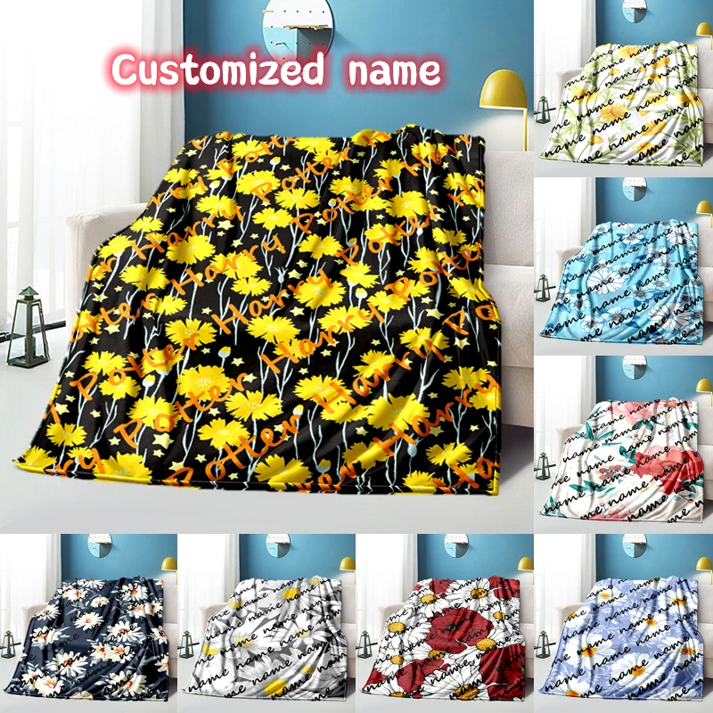 

Daisy printed name custom blanket, reserve your name on the blanket thin blankets for beds Christmas/birthday/New Year gift