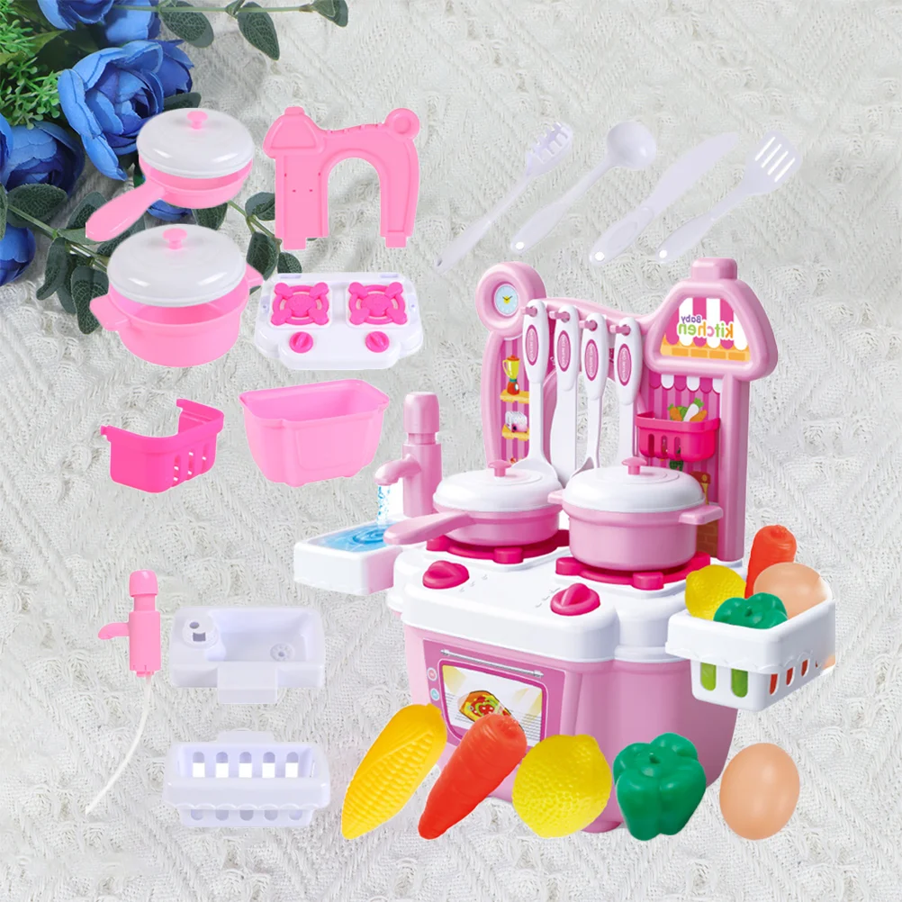 

20PCS Funny Role Play Dining Table Educational Simulated Kitchen Set for Child Girl Boys Kids
