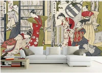 custom photo mural 3d wallpaper for walls japanese ancient samurai beauty living room decoration panoramic wallpaper on the wall