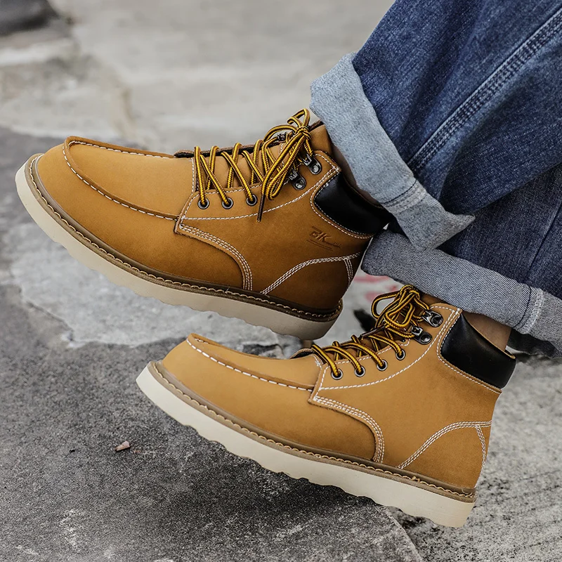 Xiaomi Couple Martin Boots Casual Vintage Cargo Boots Winter Sports Shoes for Men Lightweight Non-slip Men Hiking Sneakers 35-46