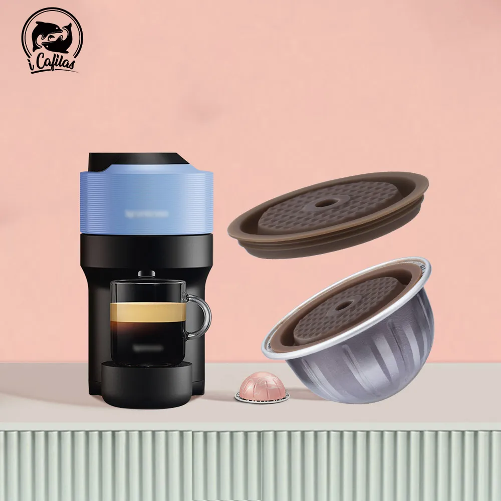 

Многоразовые крышки кофейных капсул для Nespresso Vertuoline & Vertuo капсулы с кофе многоразовые крышки кофейных капсул Пищевая силиконовая крышка