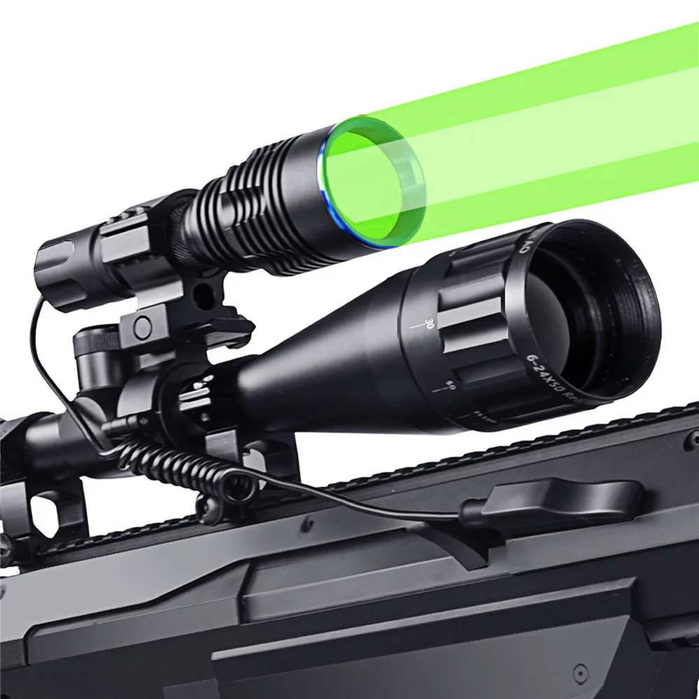 Супер яркий зеленый охотничий светильник рь UltraFire GC20-Pro 20 Вт 1500 ярдов нм-нм - купить