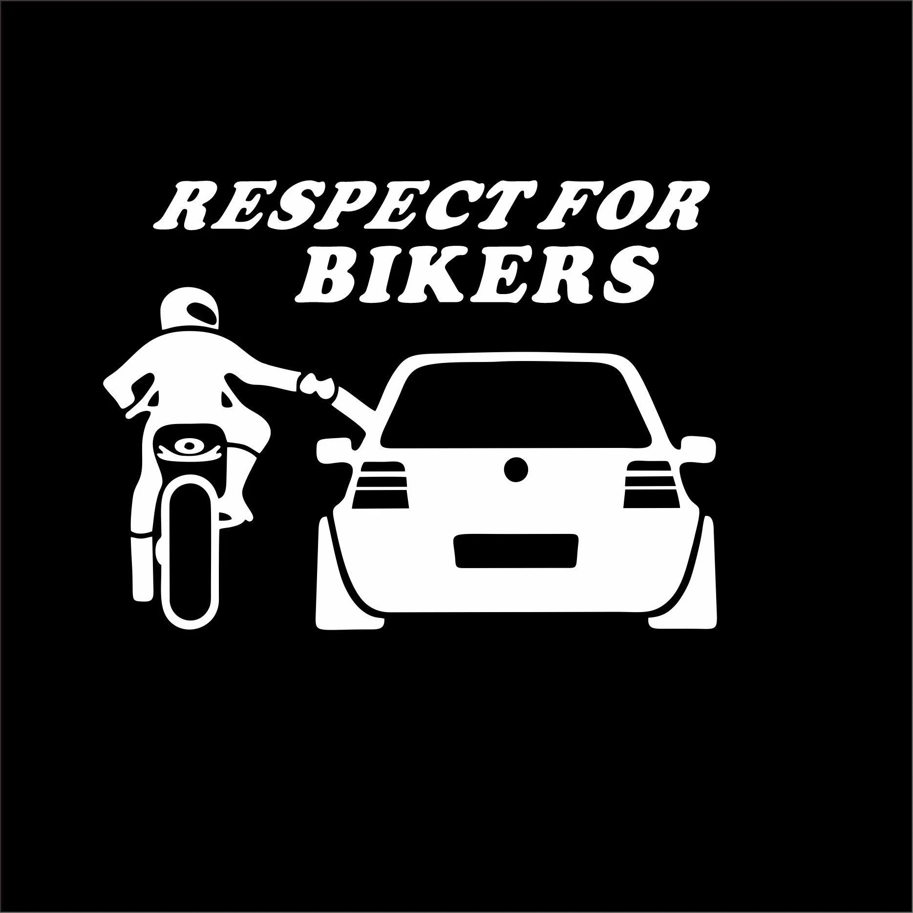 

Поважайте байкеры, мотоцикл, рыцарь, декоративные наклейки на заднее лобовое стекло автомобиля, царапины