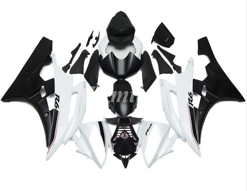 

Style New ABS Fairings Kits Fit For YAMAHA YZF-R6 2006 2007 06 07 Bodywork Set Custom White Black