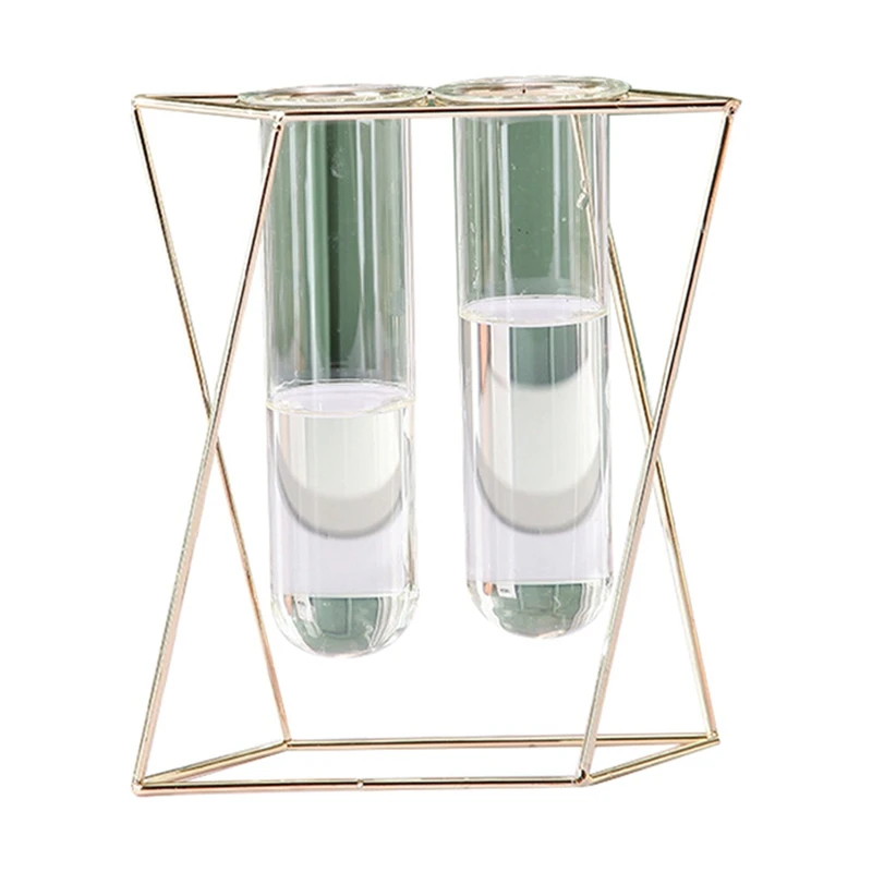 

Wall-Mounted Glass Vase Wall Decoration Iron Hanging Flower Vases Hydroponic Plants Container Home Decoration