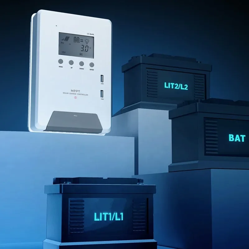 Фотоэлектрический MPPT контроллер заряда солнечной батареи 12 В 24 автоматический