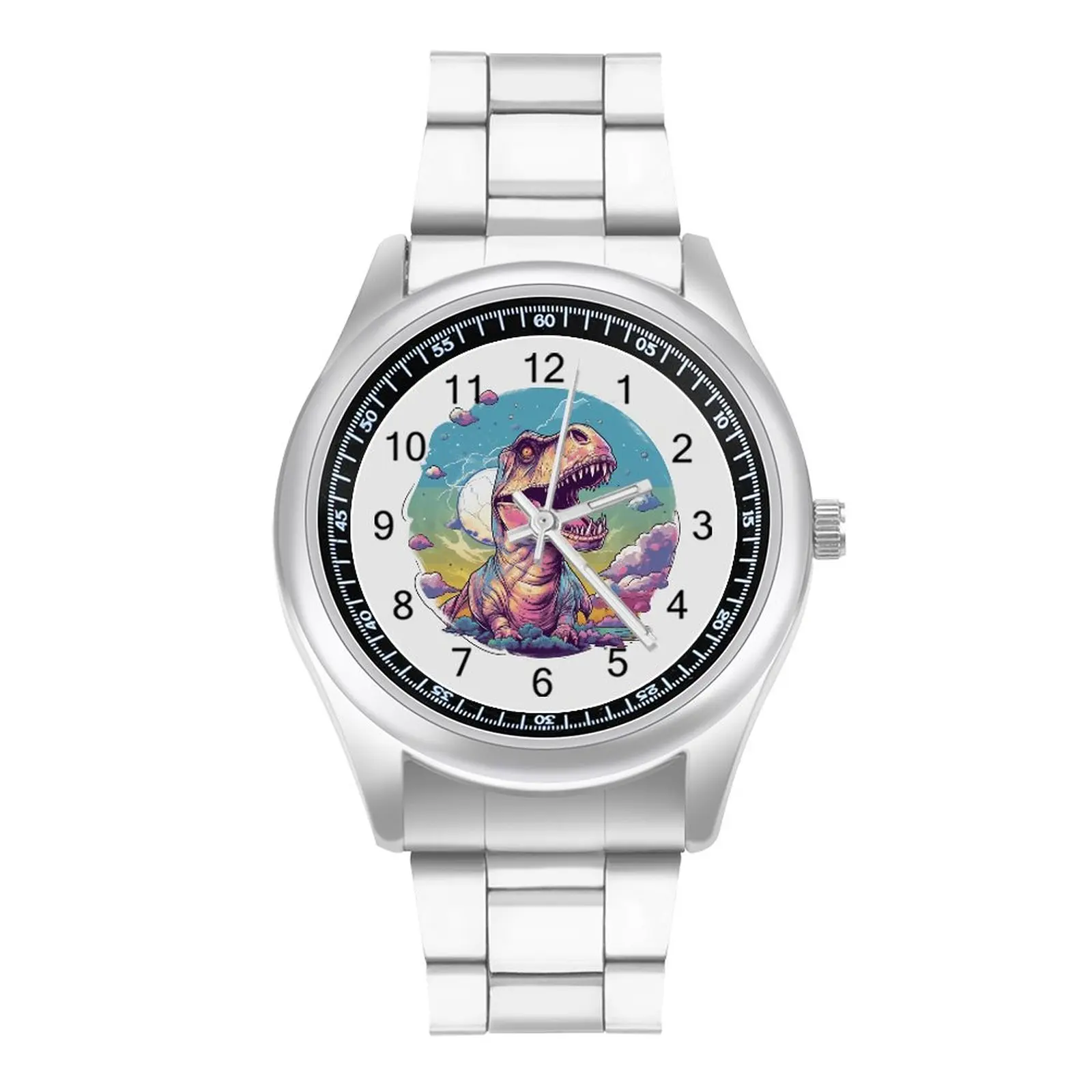 

Dinosaur Quartz Watch Sky Landscape Hot Sale Unusual Wrist Watches Steel Lady Fishing Design Wristwatch