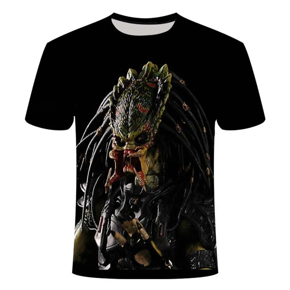 

3D T Shirt Harajuku Casual Men Clothing Prometheus Men's Clothes for Men Tshirt Summer Alien Print Predator Couples T-shirt Top
