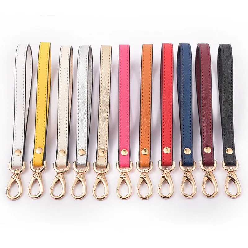 New Waterproof PU Leather Wallet Strap Belt Portable Replaceable Handbag Metal Bag Wrist Strap Straps Key Belt 21cm