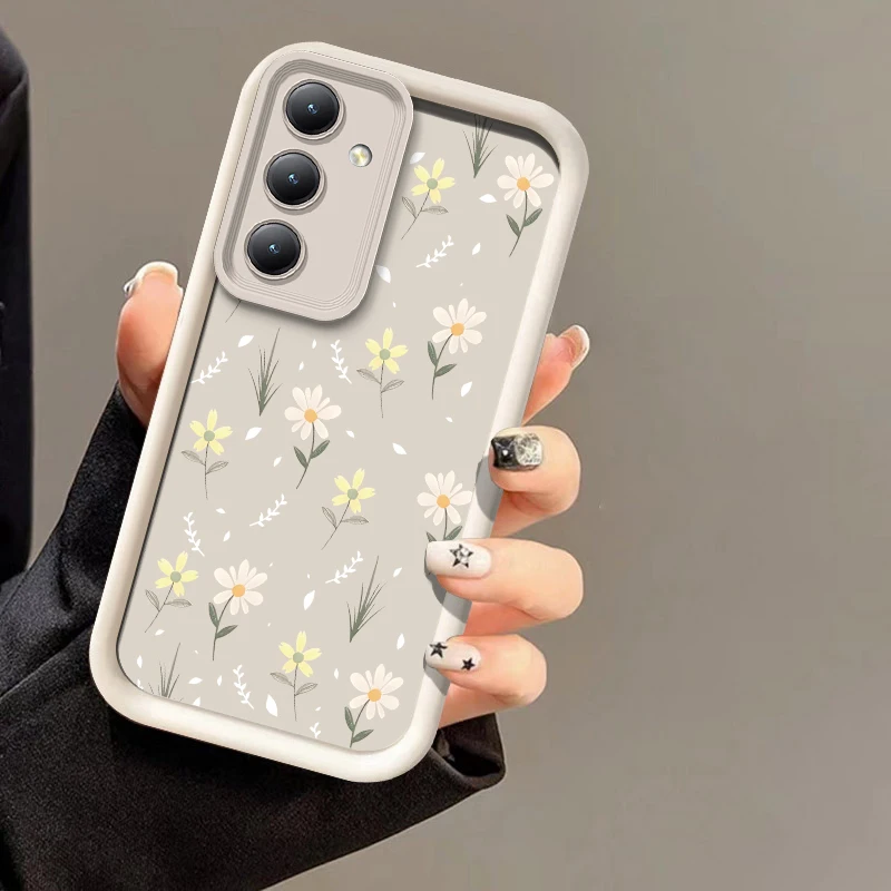 Винтажный чехол с цветами для Samsung Galaxy M01S M02 M04 M05 M11 M12 M13 M15 M20 защита объектива