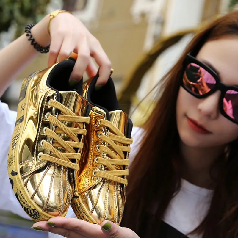 

Мужские кроссовки унисекс KLYWOO, золотые трендовые кроссовки для мужчин, повседневная мужская обувь в стиле хип-хоп, мужская обувь для теннис...