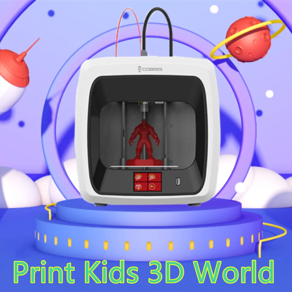 

Ideaformer Cobees U-с принтом "диск" настольный 3D принтер для детей FDM белый квадратный портативный принтер с сенсорным экраном TFT FEI Hot Bed