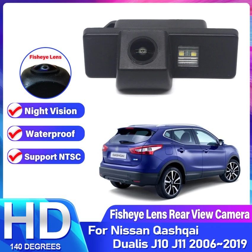 Камера заднего вида с объективом рыбий глаз CCD HD для Nissan Qashqai Dualis J10 J11 2006 ~ 2019
