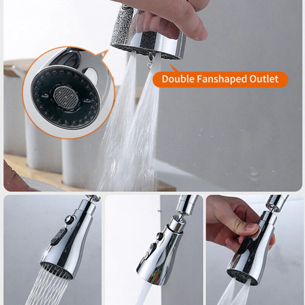

3 Functions Spray Head Swivel Faucet Spayer Head G1/2 Water-saving Sink Aerator Tap Connector Kitchen Faucet Accessories