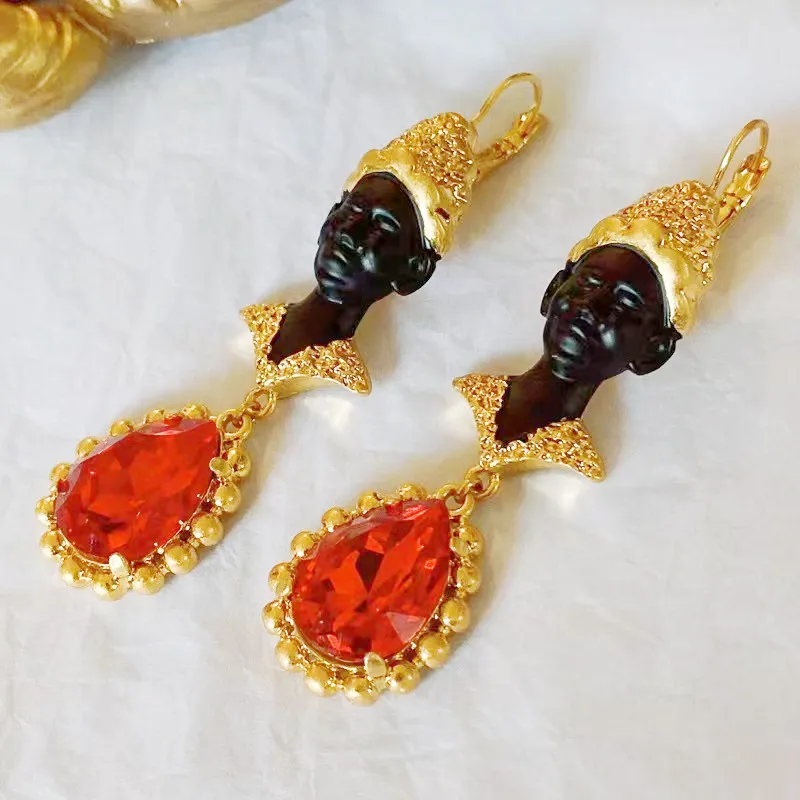 

Earrings vintage stud style personality fashion exaggeration