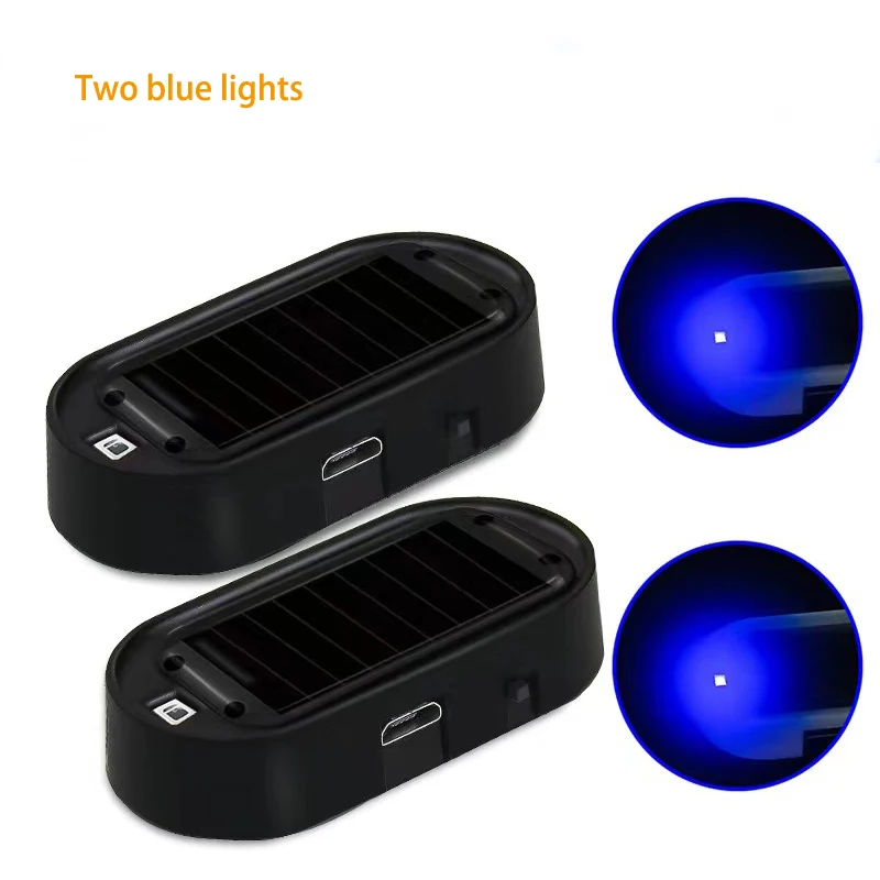 

Автомобильный светодиодный поддельный светильник на солнечной энергии, имитация манекена сигнализации, беспроводное предупреждение, противоугонная лампа, мигающая имитация