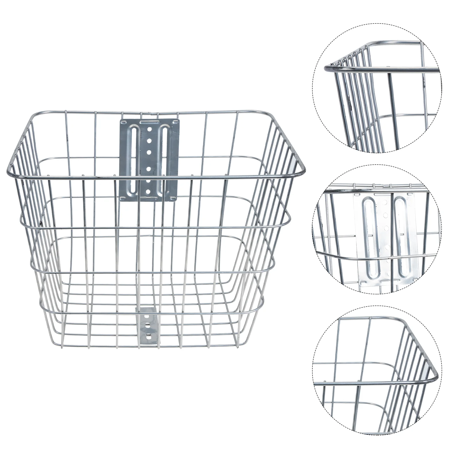 

Профессиональные велосипеды, передняя корзина, железная проволочная велосипедная корзина, магнитная корзина (Серебристая)