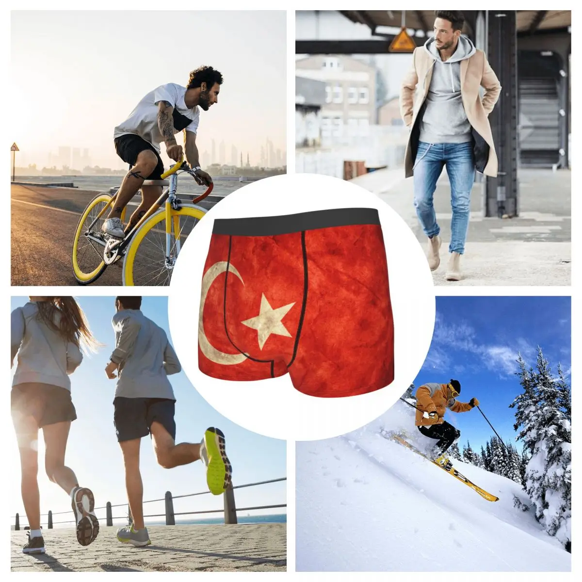 2022 полиэстер флаг Турции винтажные мужские брифы трусы нижнее белье для мужчин