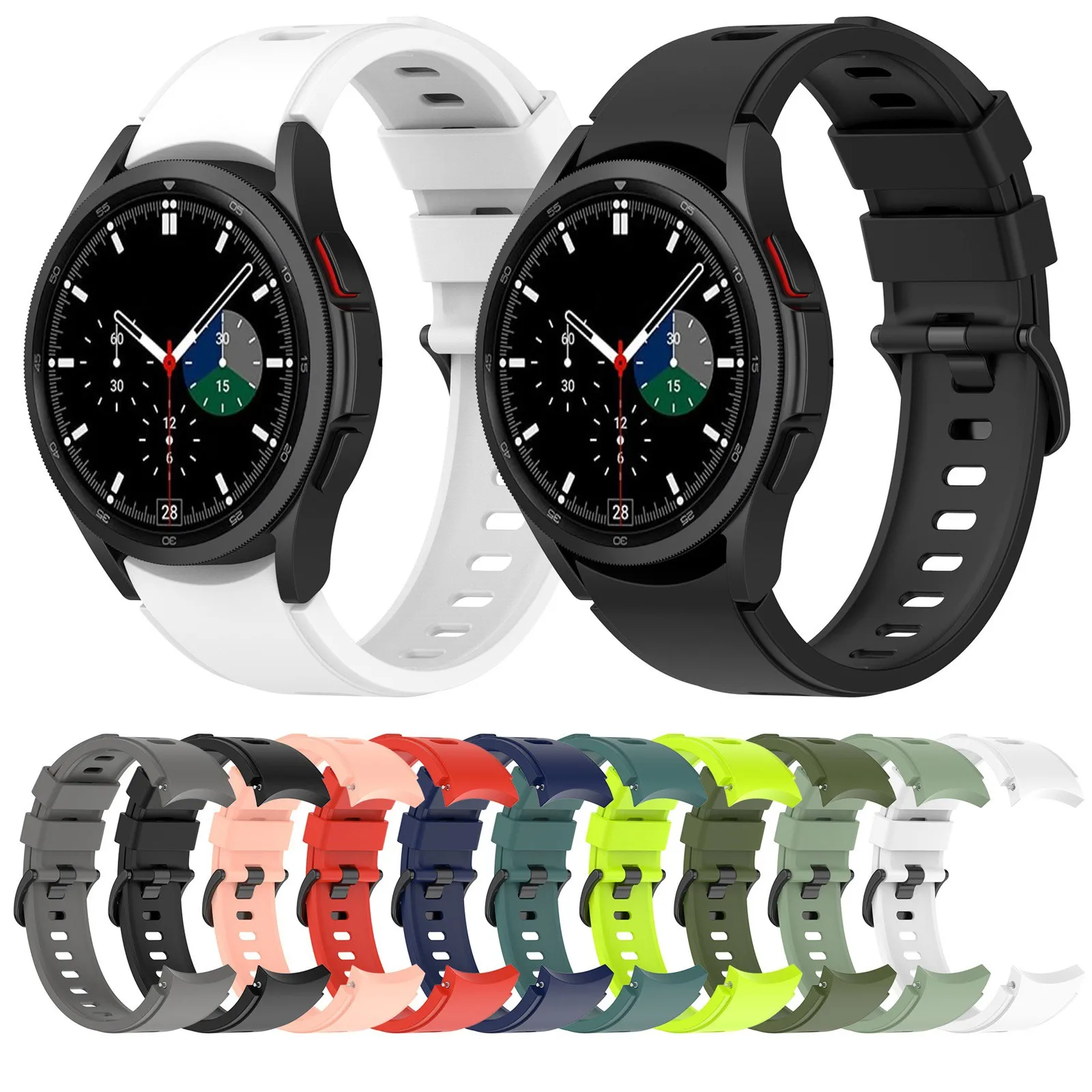

Personalized Silicone Wristbands Bulk Soft Silicone Replacement Strap Accessory Wristbands Compitable For Galaxy Watch 5 Pro