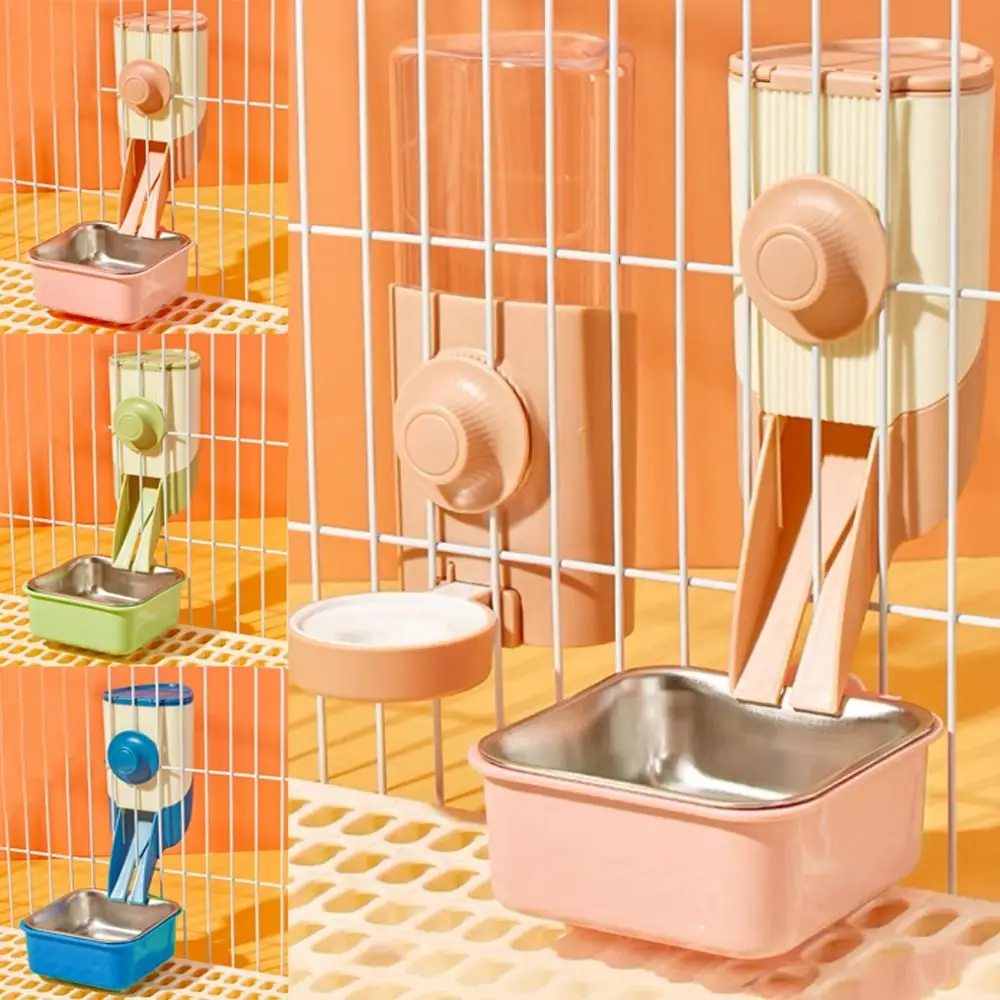 

Hanging Rabbit Cage Hanging Feeder Multifunction Plastic Removable Rabbit Feeder Dispenser Rabbit Automatic Feeder Guinea Pig