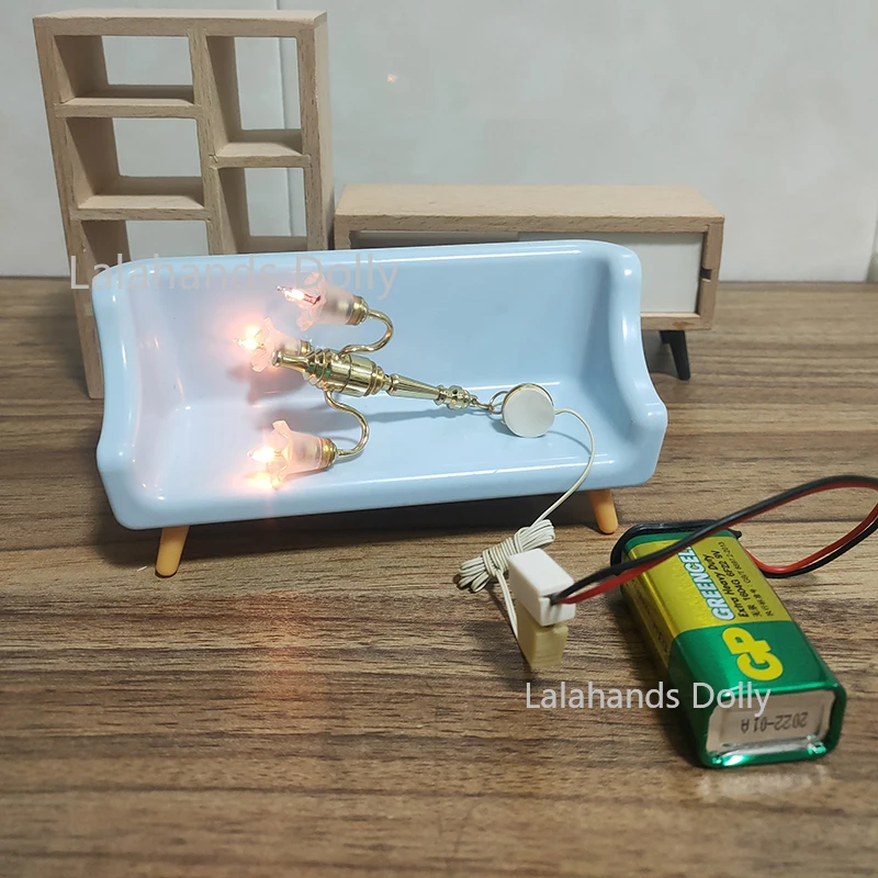 Новинка 1 шт. миниатюрный кукольный домик 1:12 яркая люстра лампы для кукольного