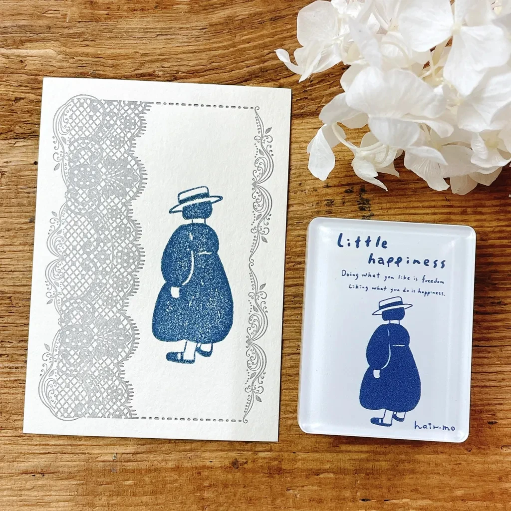 63penhouse X Hairmo винтажный резиновый штамп Маленькое счастье для DIY Скрапбукинг