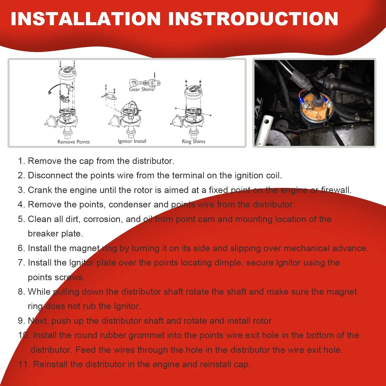 MX Замена для Pertronix 1181 комплект преобразования электрического зажигания подходит