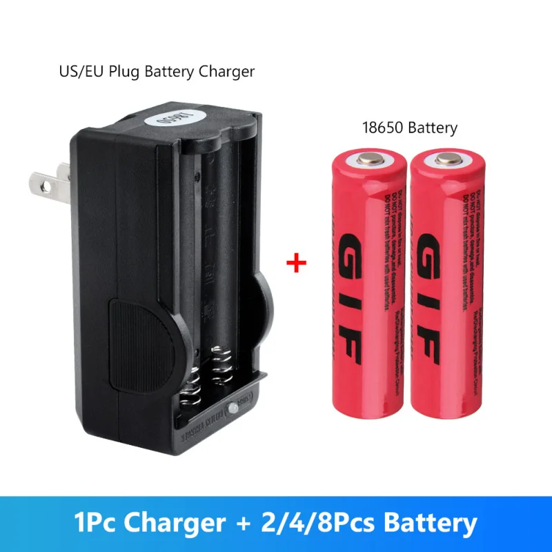 

3.7V 9800mAh 18650 Lithium Battery 18650 Battery 2PcsFor Flashlight Torch Headlamp