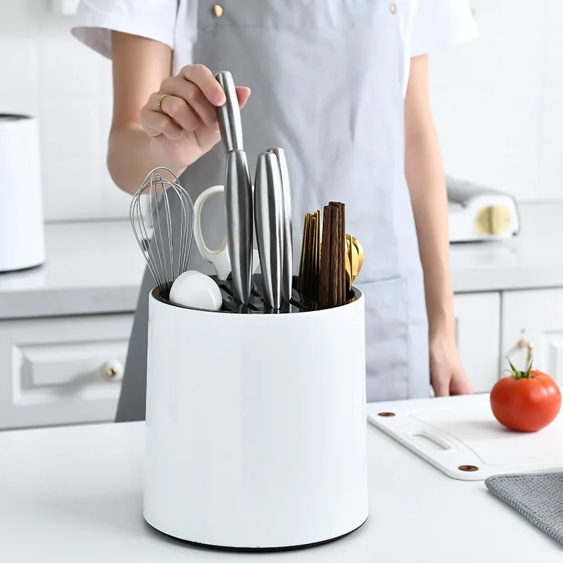 

Creative 360° Rotating Spoon Knife Holder Multifunctional Stand Chopstick Tableware Cutlery Organizer Kitchen Knives Accessories