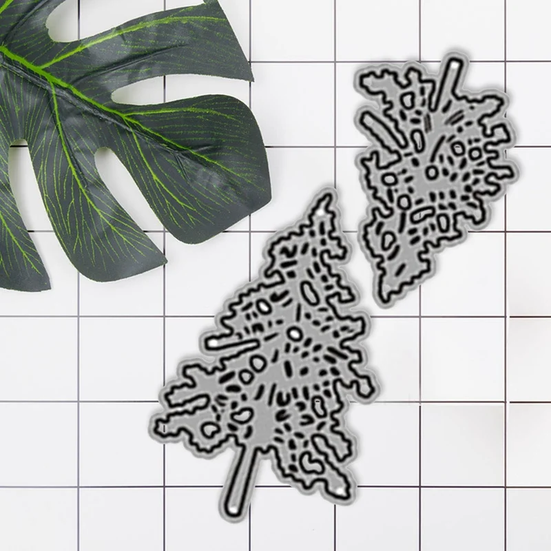 

Two Small Christmas Tree Carbon Steel Knife Mold Diy Cutting Mold Decoration Craft Scrapbook Photo Album Decorative Christmas