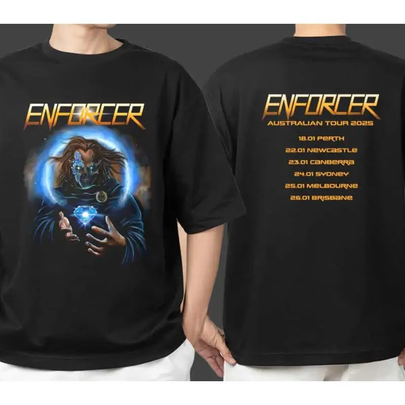 Фото Футболка Enforcer Band Merch Australian Tour 2025 с датами на спине №1