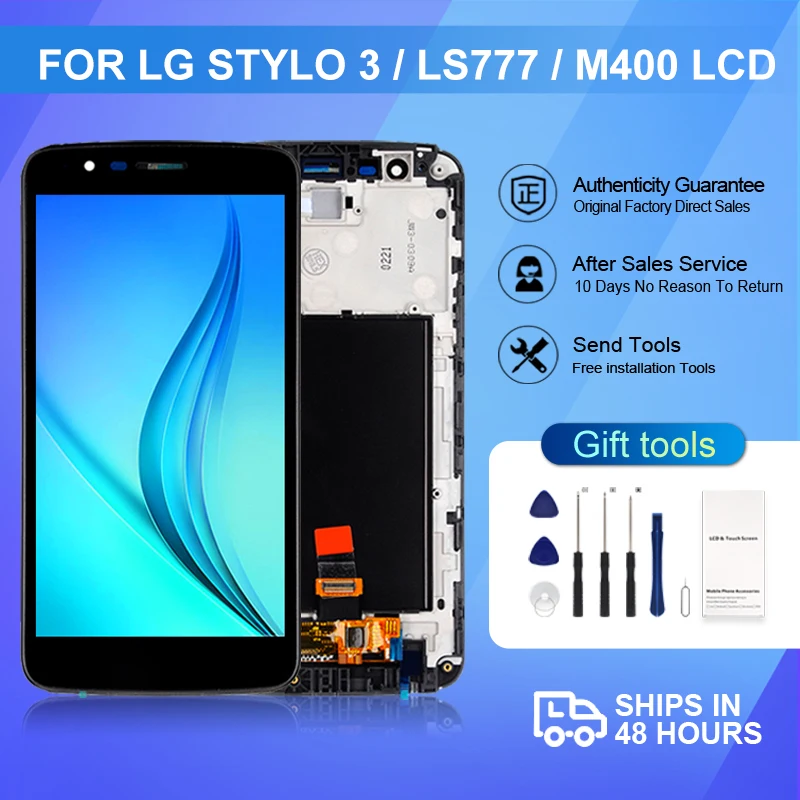1 шт., сенсорный ЖК-экран 5,7 дюйма для LG LS777, дигитайзер экрана, стилус 3, дисплей M40 M400 M430 в сборе, бесплатная доставка с инструментами