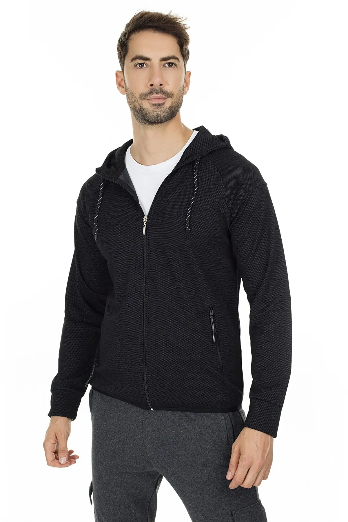 

Sweatshirt with Men's Black Hooded Pocket Hoodie Sweatshirt For Men 45348656