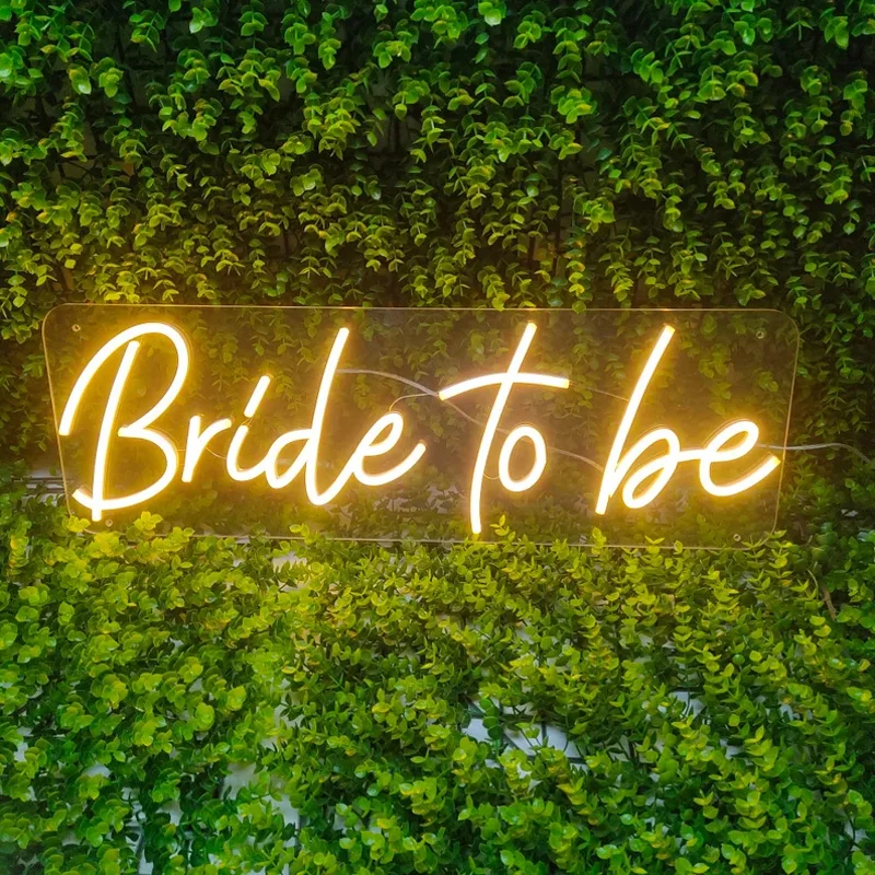Bride To Be Neon Sign LED Neon Light Signs Decor for Bride and Groom Room Wedding Decoration with Three-step Brightness Dimmer