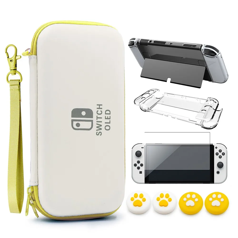 

For Nintendo Switch OLED Protection Set Storage Package Shell Toughened Film